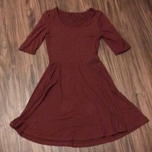 Mauve Fall Skater Dress